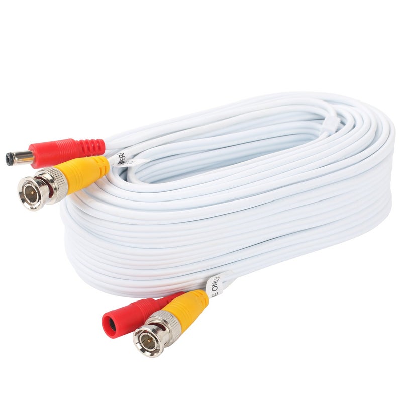 Postta BNC Video Power Cable (4 Pack 30 Feet) Video Security Camera Cable Wire with Eight Connectors for CCTV DVR Surveillance System - Image 2